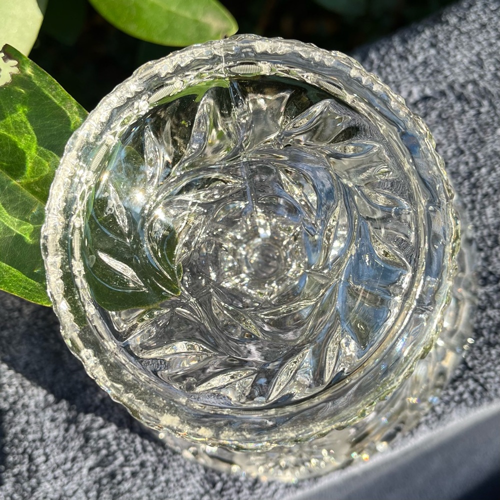 McKee Innovation compote / candy dish, etched crystal, EAPG - Picture 7 of 10